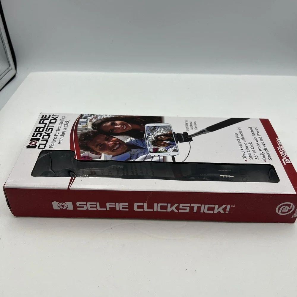 Selfie Stick Portable 39 Inch Android Or iPhone W/ Selfie Button W/ Device Mount